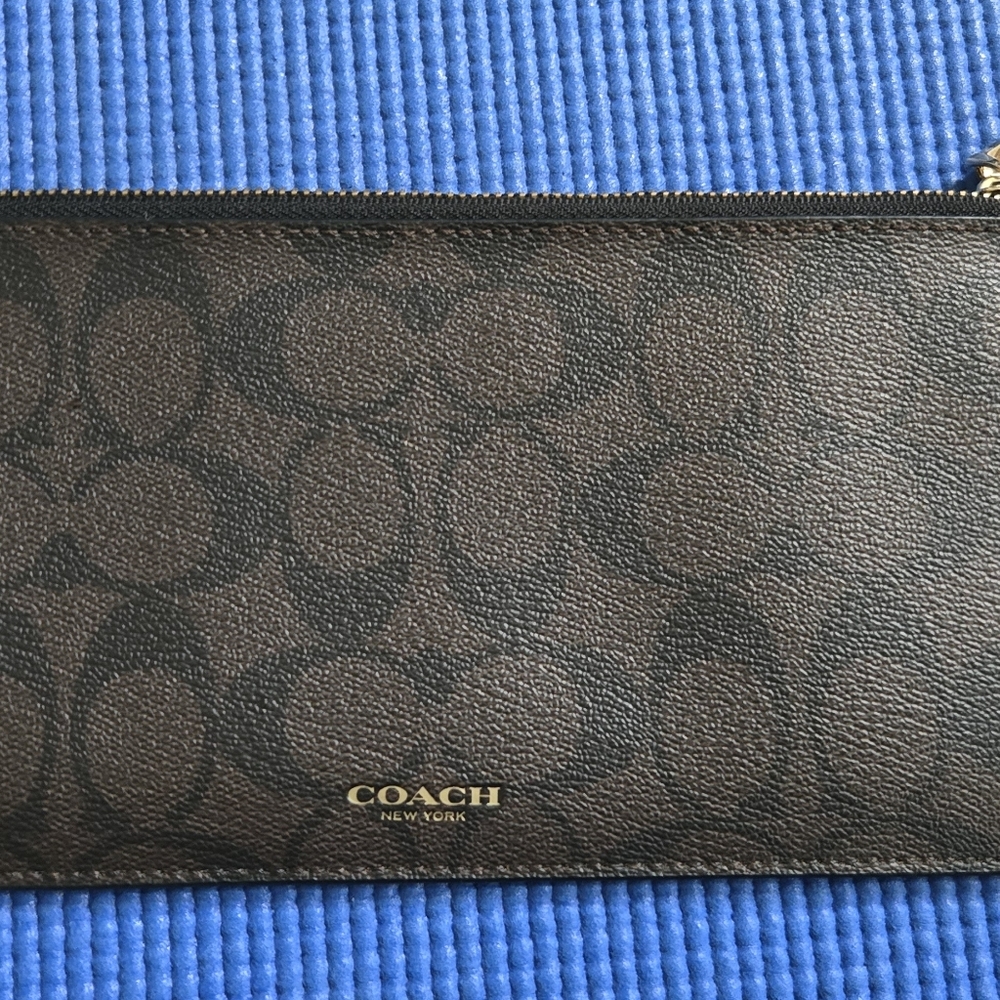 Coach Signature Brown Clutch